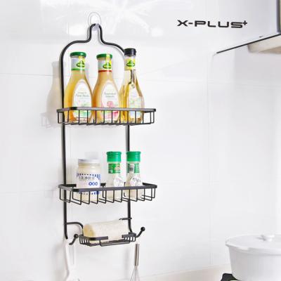 China Wall Mounted Type 3 Tier Shampoo Bathroom Shelf Metal Shower Hanging Caddy for sale