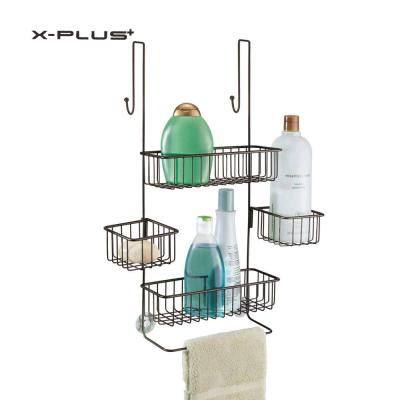 China Wall Mounted Type Foldable Over Door Bathroom Powder Coated Shower Caddy for sale