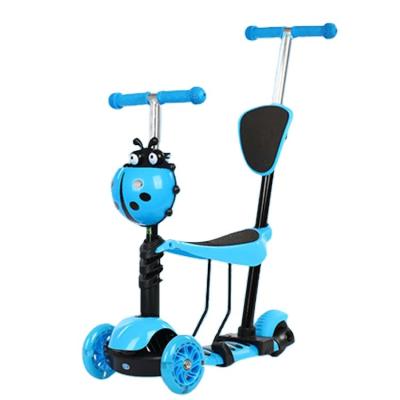 China Adjustable Height Kids Toy Cool Three Wheel Safe Children's Scooter With LED Light for sale