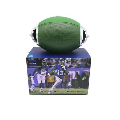 China New Design Mini FM Radio TF Card USB SLC-072 Bass Wireless BT Portable Speaker Football Mini Speaker for sale