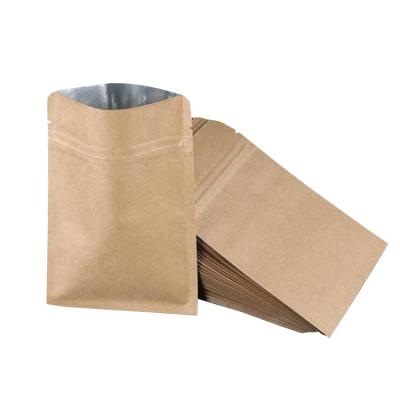 China Custom Aluminized Coffee Dried Fruit Barrier Kraft Paper Tea Bag Flour Chinese Medicine Sealed Self Seal Bag Flat Aluminum Foil for sale