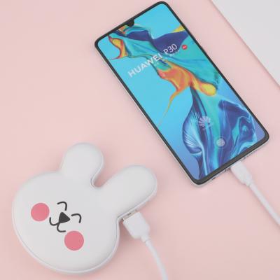 China Cute Hot Product Hand Warmer 4000 mA Mini Cute Rabbit Hand Private Heater with Power Banks for sale