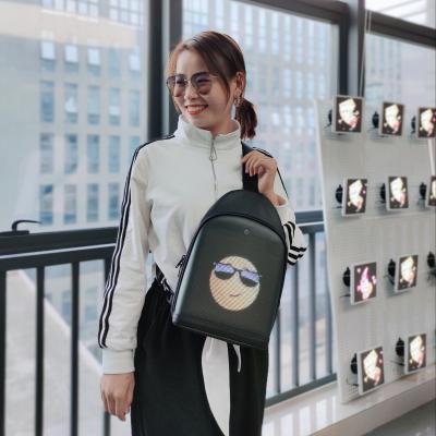 China WIFI One-Shoulder Backpack Bag School Led Screen Light Dynamic Backbag Display Wifi Backpack With Power Bank for sale