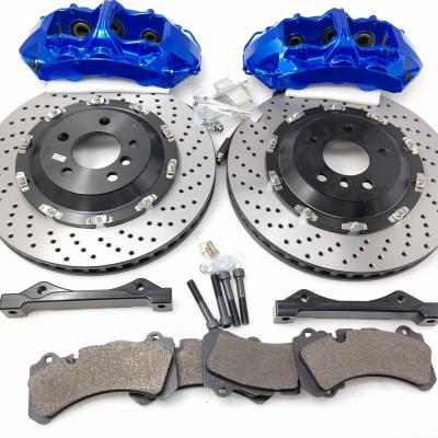 China Aluminum customize color brake system 6 pot brake calipers gt6 405*34mm auto brake rotors for BMW f10 f11 for sale