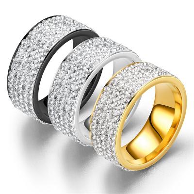 China New Design Shambhala Lead Free Classic Fashion Women Style Rings Italian Stainless Steel 8mm Gold for sale