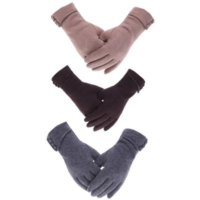 China Women Winter Windproof Gloves Simple Warm Touch Screen Gloves Gloves For Women Girls Winter Using for sale