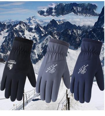 China Wholesale Custom Logo Lightweight Fleece Touch Screen Waterproof Winter Men Simple Cycling Gloves for sale