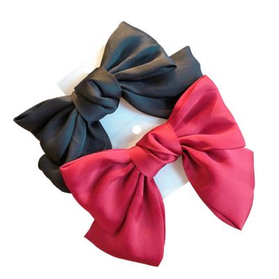 China Popular 2020 style European and American size design fabric hair barrettes girls hair bow big haircut hair accessories for sale