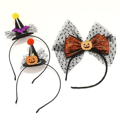 China Soft Cute Funny Pumpkin Comfort Halloween Cartoon Hairpins Animal Babies Kids Party Decoration Headbands Kids Hair Accessories for sale