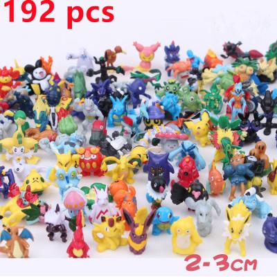 China OEM Wholesale 192 Models Good Quality 2-3cm Mini Child Toy Action Figure Pokemon Go For Kids for sale