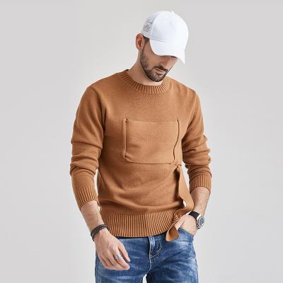 China Anti-wrinkle QC - HT971 Designer England Style Stylish Mens Woolen Sweater With Chest Pocket Sweaters Mens Cotton for sale