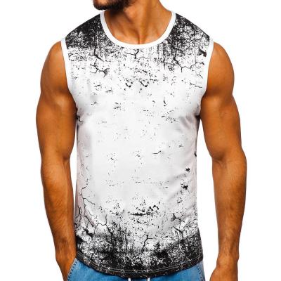 China QUICK DRY QC - TX02 Best Selling Summer Camouflage Print Cotton Muscle Fitness Basketball Gym Tank Tops Breathable Casual Men for sale