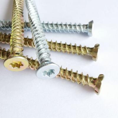 China Hot Sale Flat Cement Board Screws GS Galvanized Countersunk Steel TORX Concrete Screws for sale