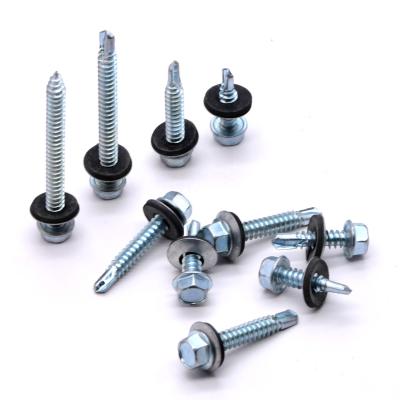 China Head Truss Hex Joint Screws With Galvanized EPDM Joint Self-drilling Roofing Screws for sale