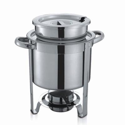 China Hot 7L round stainless steel double stocked soup reference 7 liter soup beetle barrel buffet soup rack for sale