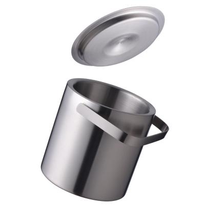 China Sustainable High Quality Double Wall Stainless Steel Ice Bucket For Catering for sale