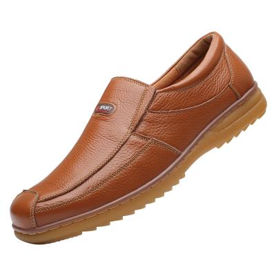 China Fashion Wear-resistant Hot Selling Men's Business Leather Shoes Low Top Round Toe Cowhide Leather Leather Shoes Casual Shoes for sale