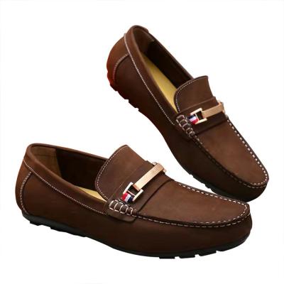 China 2023 Fashion Trend New Breathable Leather Boat Shoes Gently Driving Casual Men's Shoes Wholesale for sale