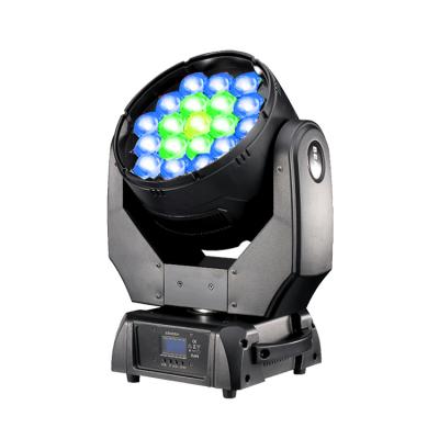 China Stage CE RoHS 19PCS 15W Aura Wash Zoom LED Moving Head 19*15W Moving Head Light DJ Equipment for sale