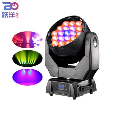 China China cheap price 19 pcs 15w 4 in-1 stage rgbw led buzz beam moving head wash stage led light with high power for pro living lighting for sale