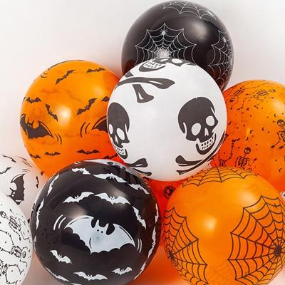 China Wholesale Custom Happy Printing 12inch Full Latex Halloween Balloons for sale