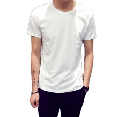 China 2022 New Anti-wrinkle Men's Summer Short T-shirts Around The Neck Solid Color Men's Top Thin T-shirts for sale