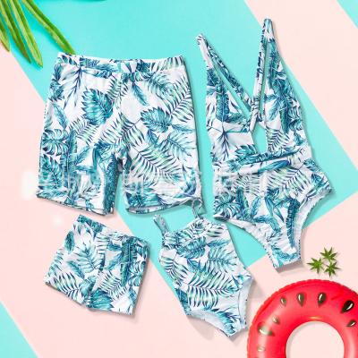 China European and American style Anti-UV factory printing matching mommy and me family swimwear two piece bikini swimsuits for sale