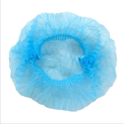 China Disposable medical hairnet non woven mob Caps Hair Net clip caps for sale