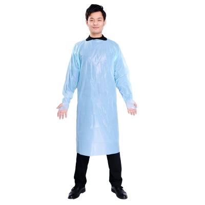 China Anheng PP Material Thumb Hook Gown Disposable Isolation CPE Surgical Aprons/Clothes zu verkaufen