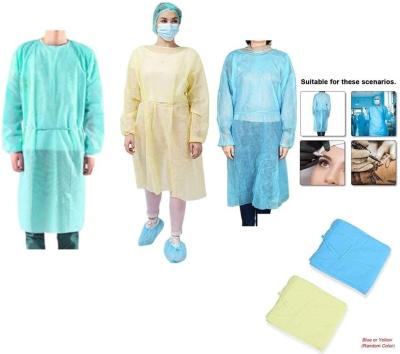 China Disposable Pp Lab Coat For Hospital Packed In 10 Pcs/Polybag, 10 Bags/Carton for sale