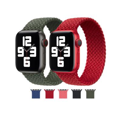 China Watch Band 44mm Elastic Nylon Woven Smart Strap Woven Flexible Nylon Fabric Apple Wrist Strap 40mm Stretch Buckle Sports Watch Band Strap New For Iwatch 42mm 38mm for sale