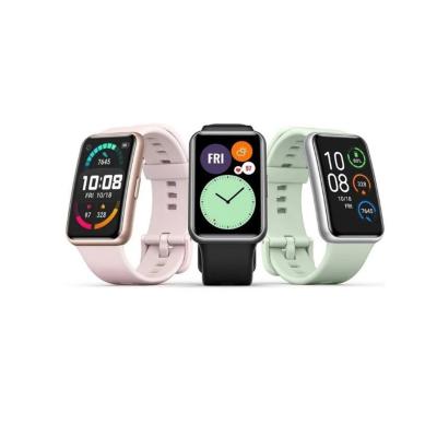 China New Sport Solid Color Soft Rubber Band With Close To Smart Watch Colorful Soft Band New Design Hot Wholesale Silicon Rubber Replacement Strap Buckle For Huawei Fit for sale