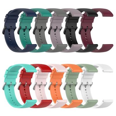 China Sport Silicone Watch Strap Pure Color For Huawei Watch 3 Pro/GT 2 Pro/GT 46mm Band Sports Strap 22mm 20mm Silicone Watch Strap for sale