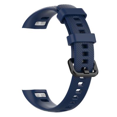 China New Sport Solid Color Soft Rubber Band With Close Loop Sport Silicone Colorful Strap For Huawei Honor Band 4 Strap Replacement For Huawei Honor Band 5 for sale