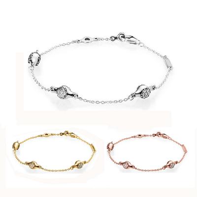 China Modern lead free curb chain new product lovepods silver bracelet 925 sterling for sale