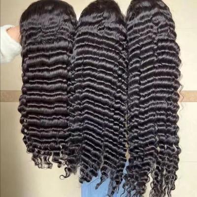 China Body Wave 360 ​​Full Lace Frontal Wigs For Raw Color Women Cuticle Aligned Deep Water Curly Curly Hair Wigs 100% Lace Front Wig for sale