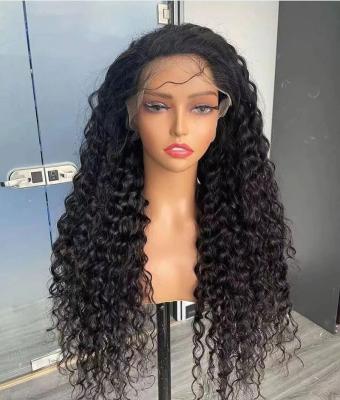 China Body Wave Hair Wigs For Black Women Cuticle Aligned Hair Vendors HD 360 Full Lace Front Wig Deep Water Wave Vietnamese Raw Curly Wig for sale