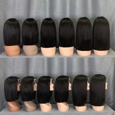 China Svolna Bob Straight Wig Cheapest Wholesale Supur Double Color Women's Bob Lace Closure Wigs For Short Body Wave Pulled Lace Frontal Wigs for sale