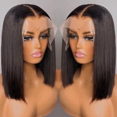 China Svolna Women Bob Straight Wigs For Black Short Body Wave Hair Bone Frontal Hair Brazilian Straight Hair Lace Wigs Wholesale for sale