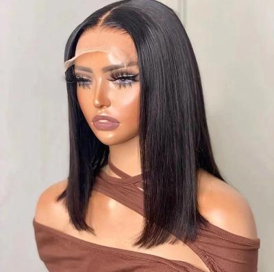 China Long Svolna Bob Straight Wigs For Black Body Wave Women Bone Straight Human Hair Wigs Wholesale Brazilian Hair Lace Frontal Wigs for sale