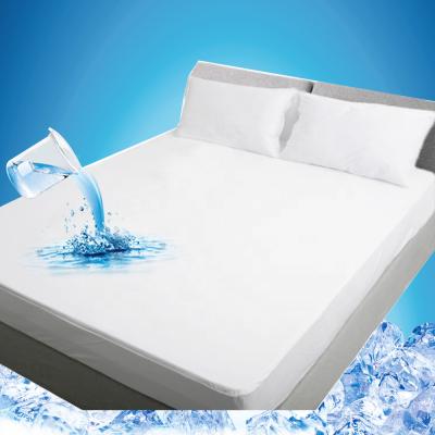 China Topper ProtectorToweling Bed Wetting Waterproof Bamboo Cooler Cooling System Anti Dust Mites Cool Mattress Cover for sale