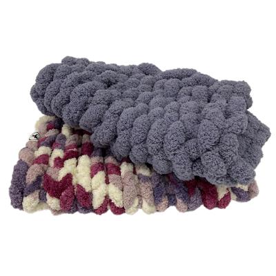 China Best Related Anti-Static Chunky Knit Merino Wool Blanket Chunky Knit Blanket Winter Wool for sale