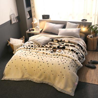 China Wholesale High Quality Folded Luxury Microfiber Mink Raschel Blanket OEM Style New for sale