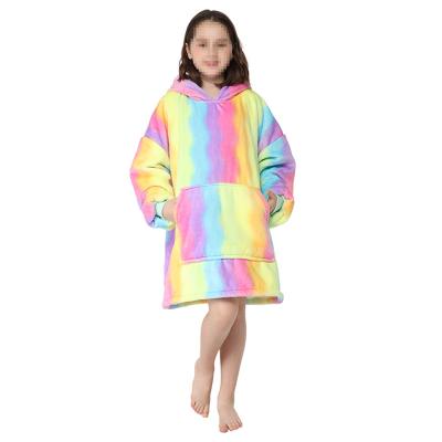 China Super Soft Wearable Outdoor Wearable Sherpa Warm Cozy Lazy Blanket Hoodie Keep Warm Wearable Blanket With Long Sleeve for sale