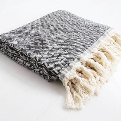 China Turkish Baby High Quality Tribal Organic Cotton Throw Beach Camping Picnic Anti-pilling Blanket With Fringe for sale