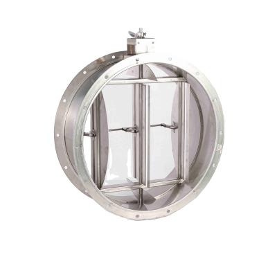 China Factory Direct Sale Contemporary Low Price Galvanized Multi-Leaf Round Manual Air Valve for sale