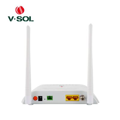 China 1GE Dual Mode 1FE GPON EPON XPON ONU CATV WIFI with 2 Antennas Ontario Catv Onu V2802GWT Router for sale