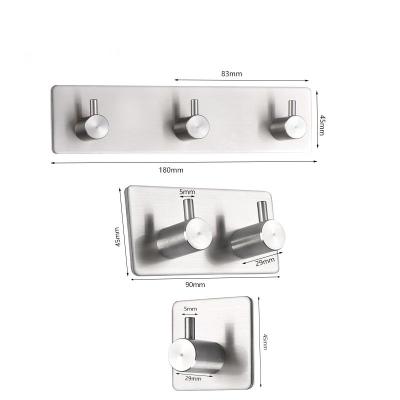 China Sustainable Round Wall Mount Hooks Customized Stainless Steel Bath Towel Rack for sale