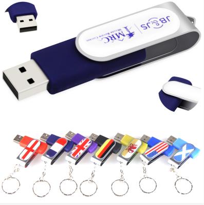 China OEM Plastic Custom LOGO Epoxy Dome 2.0 3.0 Rotating Metal USB Key 360 Drive Car USB Flash Drives Customize 64MB-128GB for sale