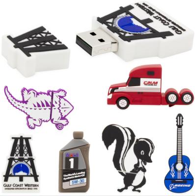 China Factory new cartoon USB flash drives creative model custom custom flash material cute direct PVC plastic for sale